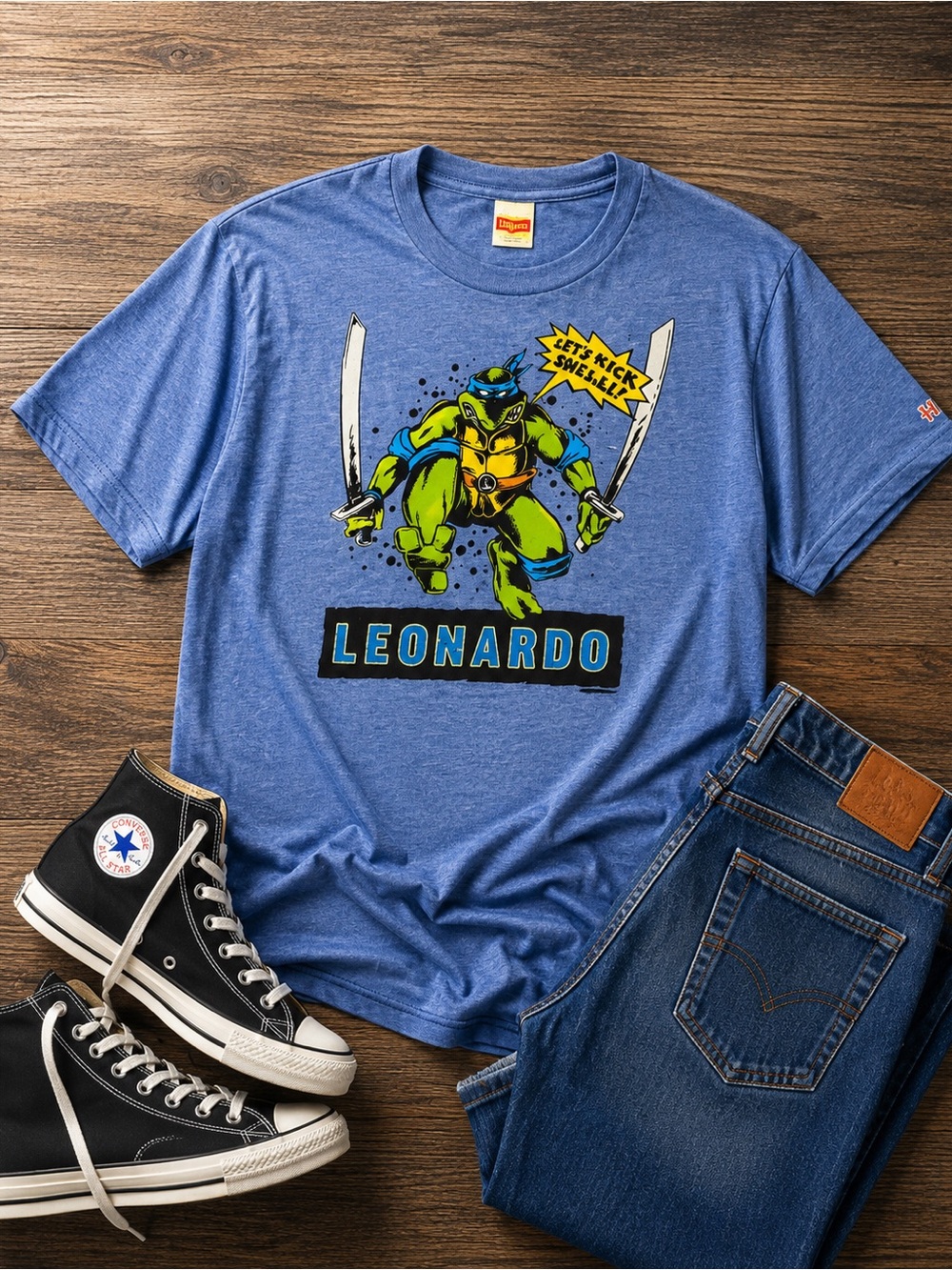 Vintage Single Stitch Teenage Mutant Ninja Turtle T-Shirt L Vintage Leonardo